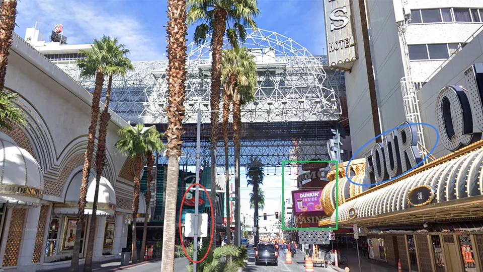 Google Street View of Fremont Street Experience