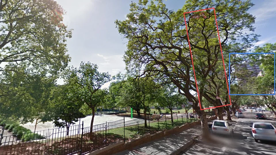 Google Street View of Berea Ponte Basketball Courts in Berea Park, Johannesburg