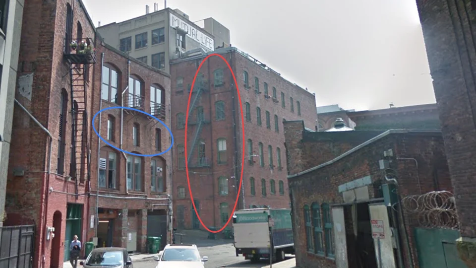 Google Street View of 624 Post Ave, downtown Seattle