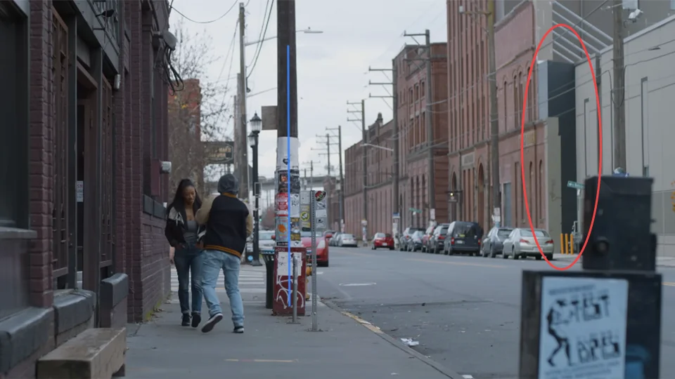 Ed Sheeran at 6009 Airport Way S in Shape of You music video at 1:18